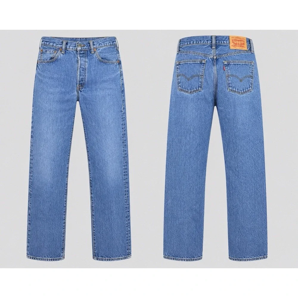 Levi's 501xx Men's Blue Jeans 31/36 Straight Button Fly Denim